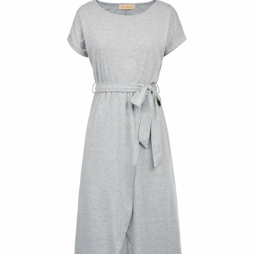 Casual high split maxi dress